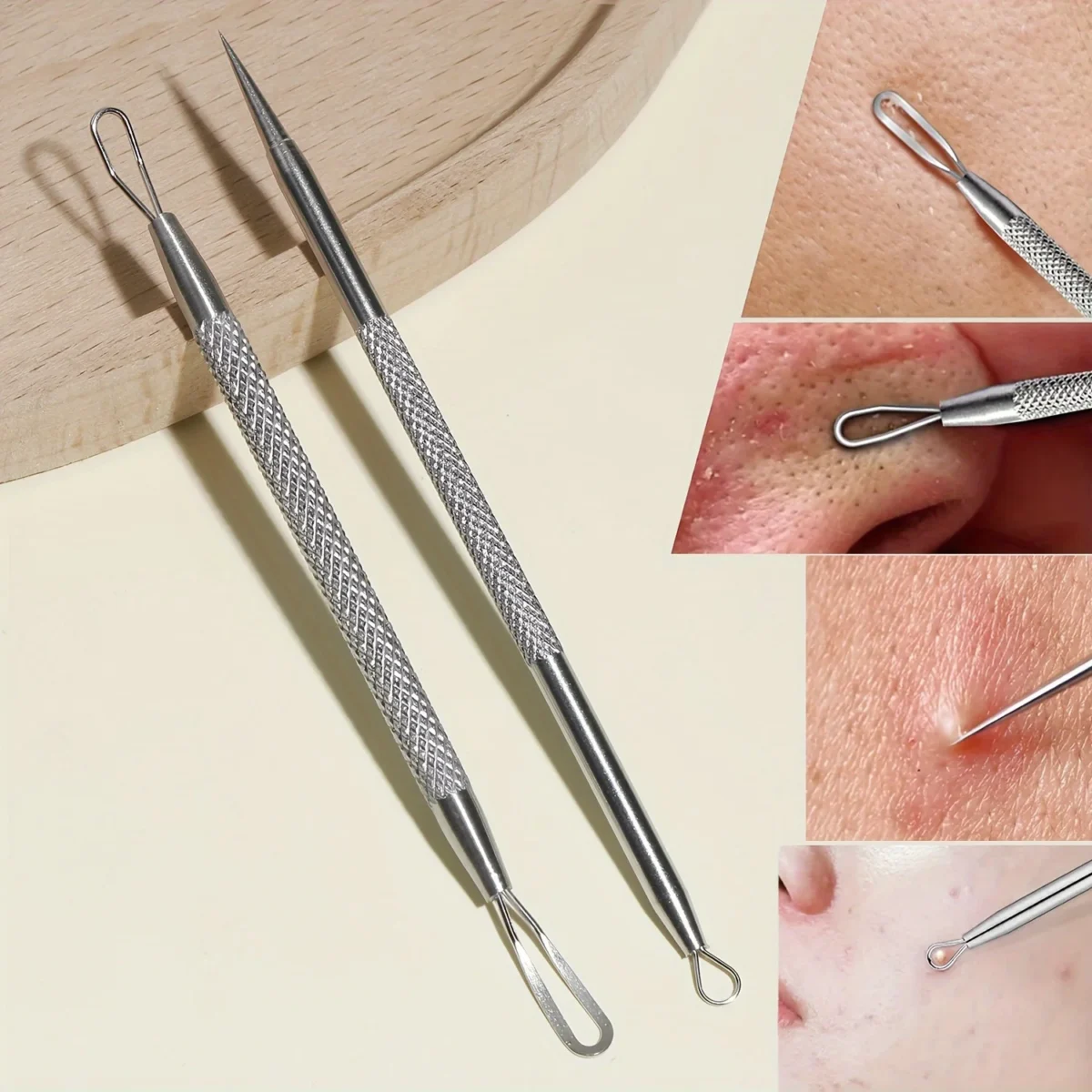 Extra Fine Cellular Acne Blackhead Tweezers - Facial Beauty Remove Acne Needle Tools for Skin Care,Blemish and Whitehead Removal - Image 1